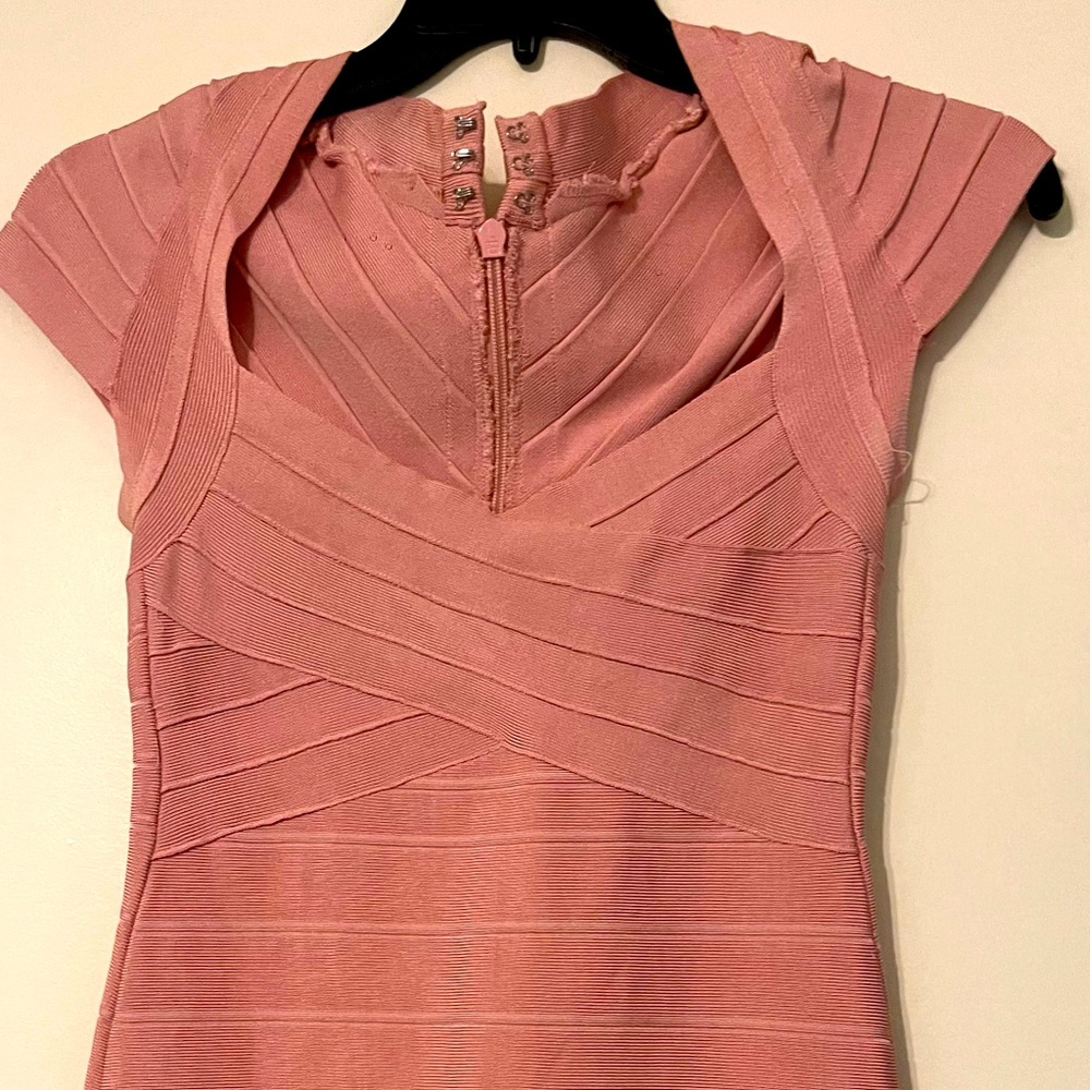 Hervé Léger Rose Bandage dress size L